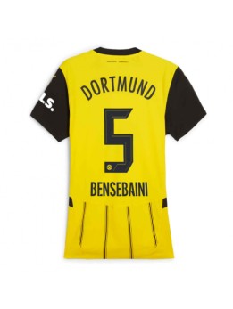 Billige Borussia Dortmund Ramy Bensebaini #5 Hjemmedrakt Dame 2024-25 Kortermet